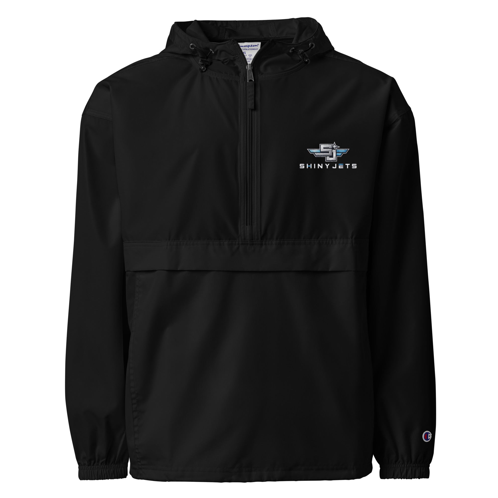 Embroidered Champion Packable Jacket | Shiny Jets