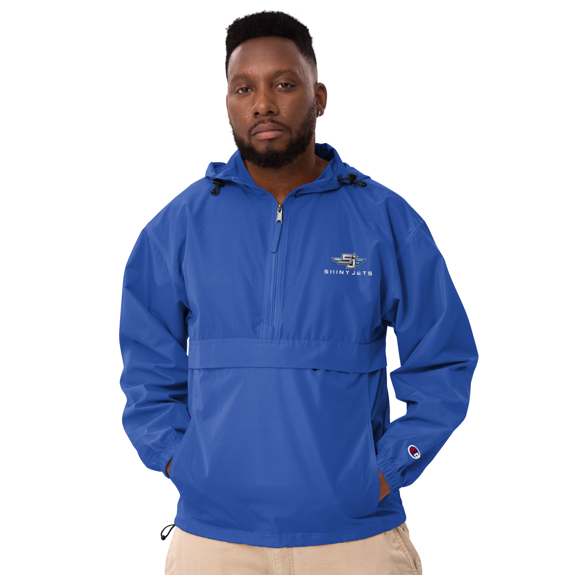 5*郎様 希少　15年前　Champion ナイロンジャケット・パンツセット ブ Embroidered Champion Packable Jacket | Shiny Jets